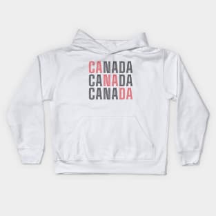 CA NA DA Canada a big house where all Canadians live as a strong family -blk Kids Hoodie